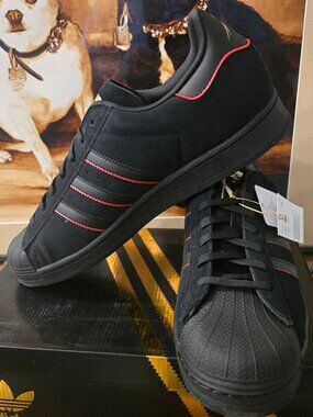 Adidas Superstar ADV X Felipe Gustavo - JR7831 2025 BLACK SUEDE MENS 13 NEW